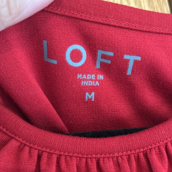 LOFT Cherry red blouse! - Picture 2 of 5